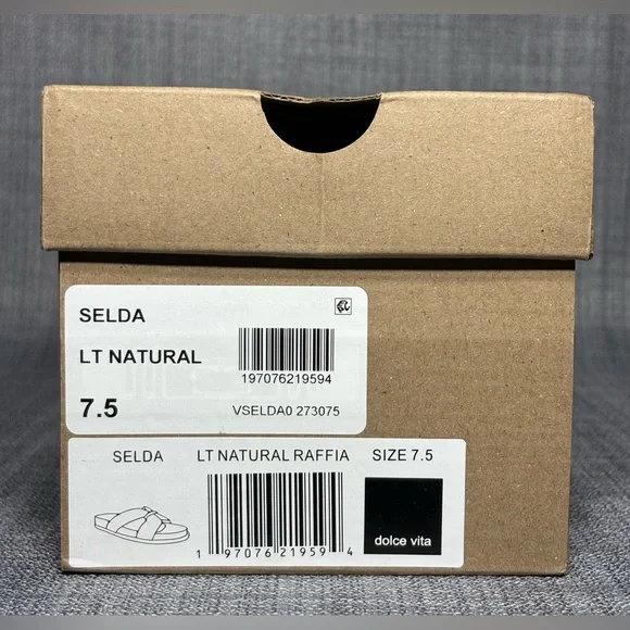 Dolce Vita Selda Raffia Slide Footbed Sandals Light Natural Size 7.5 - Picture 7 of 7